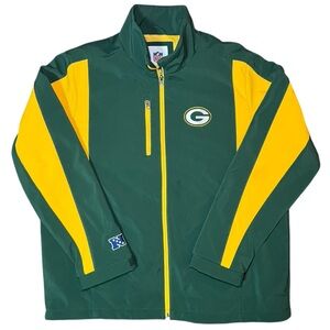 NFL Green Bay Packers Mens XL Full Zip Performance Jacket